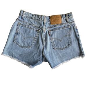 LEVI'S 910 Regular Fit 13 Jr. Blue Jeans Shorts Cutoffs Cut Offs Orange Tag USA